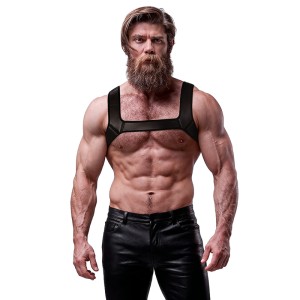 FETISH SUBMISSIVE ATTITUDE - IMBRACATURA PETTO IN NEOPRENE DA UOMO TAGLIA L
